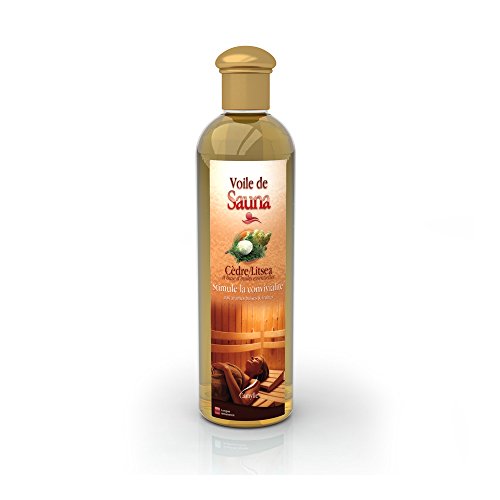 Camylle - Voile de Sauna - Saunaduft aus reinen ätherischen Ölen - Zeder-Litsea - Stimuliert die Geselligkeit - 500ml