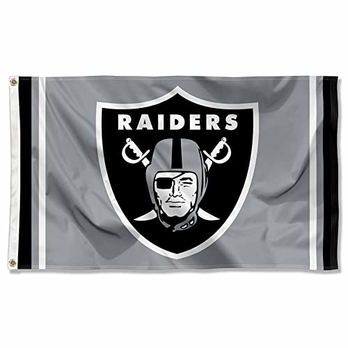 Oakland Raiders Silber Flagge