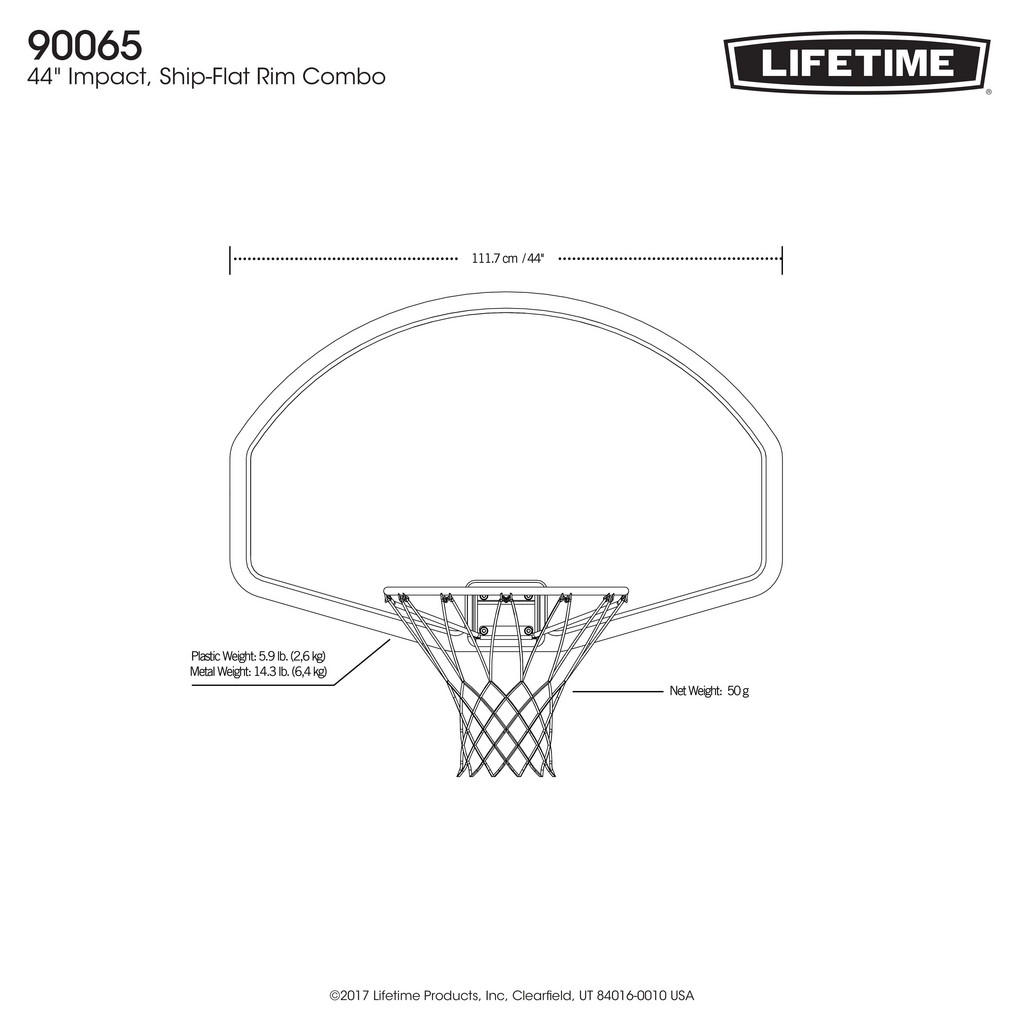 Lifetime Basketball-Backboard Colorado schwarz B/H/T: ca. 112x72x3 cm 4