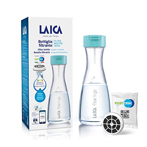 Laica B01BA Filterflasche, hellblau/transparent, 1 Liter