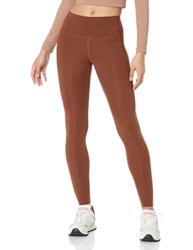 Core 10 Damen Second Skin Yoga-Leggings hohe Taille 71 cm volle Länge, Dunkelbraun, XL