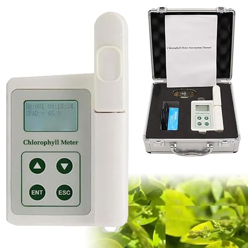 YMPFDGPW Tragbarer Chlorophyll-Analysator,Pflanzen-Nährstofftest,Tragbares Chlorophyll-Messgerät,für Chlorophyll/Stickstoff/Temperatur/Luftfeuchtigkeit,2000MAH Lithium-Batterie,mit USB-Datenexport