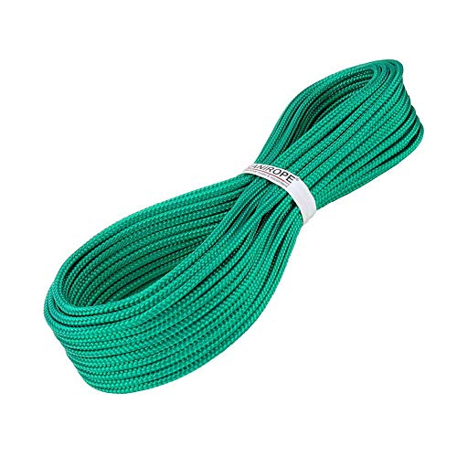 Kanirope® PP Seil Polypropylenseil MULTIBRAID 5mm 50m Farbe Grün (0117) 16x geflochten
