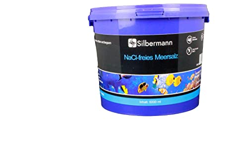 Silbermann NaCl (Natriumchlorid) freies Meersalz, zur Mineralien-Versorgung ohne Kochsalz im Meerwasseraquarium, in verschiedenen Größen (5000 ml)