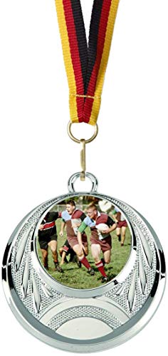 Verlag Reiner Kullack 50er-Set Medaillen »Rugby«, mit 25 mm Sportfoto-Emblem (Folie, bunt)