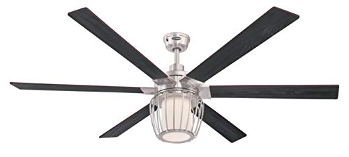 Westinghouse Lighting Willa ceiling fan, brushed nickel, 153 cm