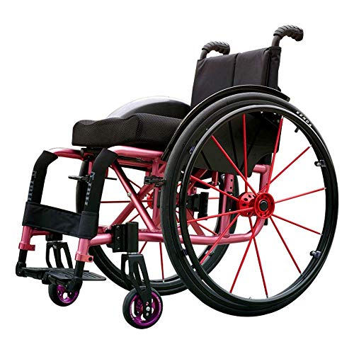 VejiA Rollstuhl, leichter Sport, leicht, zusammenklappbar, ergonomisch, bequeme Armlehne, Schaukelbeinstütze, 100 kg Belastung, 4