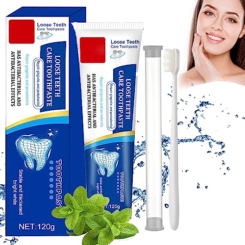 1/2/3 Pcs Loose Teeth Care Toothpaste, Gochicgolden Repair Toothpaste, Teeth Whitening Toothpaste, Anti-Cavity Teeth Cleaning Tooth Stains, 120g (B,1 Pcs)