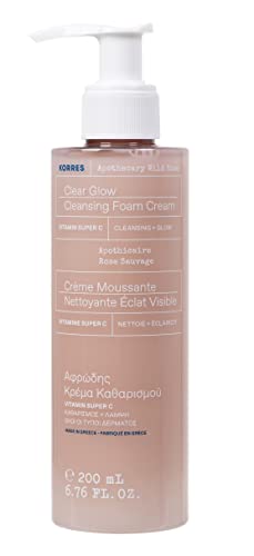 KORRES APOTHECARY WILD ROSE Emulgierende Waschcreme für strahlenden Teint, 200 ml, dermatologisch getestet, vegan