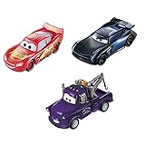 Disney Cars GPB03 - Disney•Pixar Cars Farbwechsel Fahrzeuge 3er-Pack Lightning McQueen, Hook und Bobby Swift
