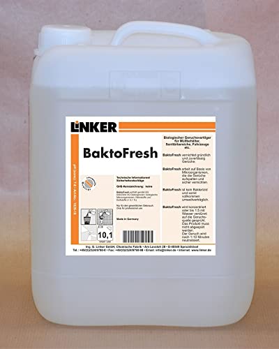 Linker Chemie BaktoFresh Konzentrat 10,1 Liter - Konzentrierte Flüssigkeit die unangenehme Gerüche absorbiert | Reiniger | Hygiene | Reinigungsmittel | Reinigungschemie |