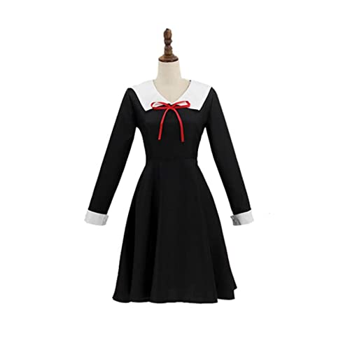 Shinomiya Kaguya Cosplay Kostüm High School Uniformkleid Mit 2 Kopfbedeckungen,XL-Black