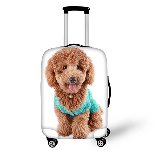 Showudesigns Personalisierte Tierschutz-Koffer-Gepäckabdeckung für Flugreisen, Hund 2, L(fit 26"-30")