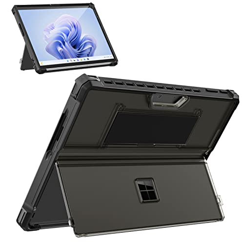 MoKo Hülle Kompatibel mit Microsoft Surface pro 9 / Surface pro 9 5G 13" 2022, All-In-One Schutzhülle mit Kickstand Tablet Hüllen, Tablet Schutzhülle Kompatibel mit Typ Cover Tastatur, Matt Schwarz