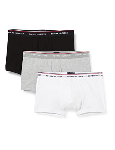 Tommy Hilfiger Herren Hüft-Shorts 3p Lr Trunk, 3er Pack, Schwarz (Black / White / Grey Heather 004), XX-Large