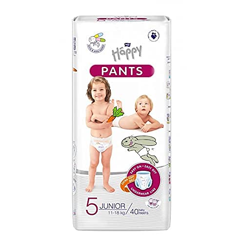 Windelhose Kinder Happy Pants Junior Folio Packung, 11-18 kg, 40 Stück