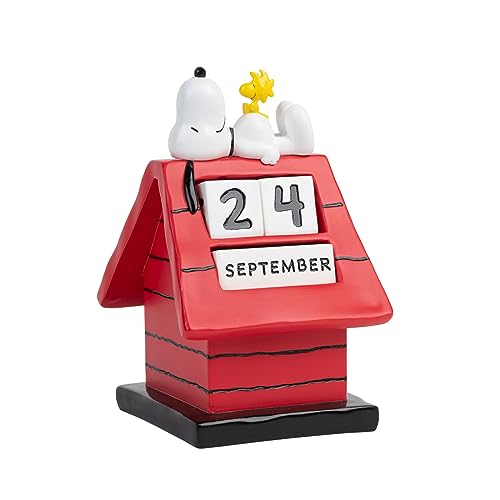 Grupo Erik Ewiger Kalender Peanuts Snoopy Figur - 3D Kalender Tischkalender zum Aufstellen - Dauerkalender Snoopy Offizielles Lizenzendprodukt Büro Deko