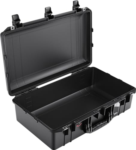 PELI 1555 Air Leichter Schutzkoffer für DSLR und Spiegelloses Kamera Equipment, Wasser- und Staubdicht, 36L Volumen, Ohne Schaum, Schwarz