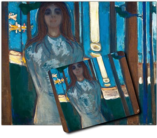 1art1 Edvard Munch, Sommernacht, Die Stimme, 1896 1 Kunstdruck Bild (50x40 cm) + 1 Mauspad (23x19 cm) Geschenkset
