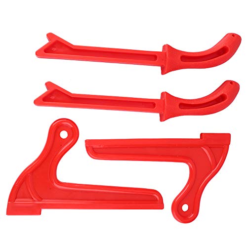 4 Stuck Push Sticks Kunststoff Tischkreissäge Zubehör, Kunststoff V-typ Holzsäge Push Sticks Werkzeugset für Zimmerei(rot)