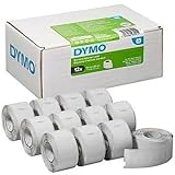 DYMO Original LabelWriter Adressetiketten, 28 mm x 89 mm, 12 Rollen mit je 130 leicht ablösbaren Etiketten (1.560 Etiketten), selbstklebende Etiketten, für LabelWriter-Beschriftungsgerät