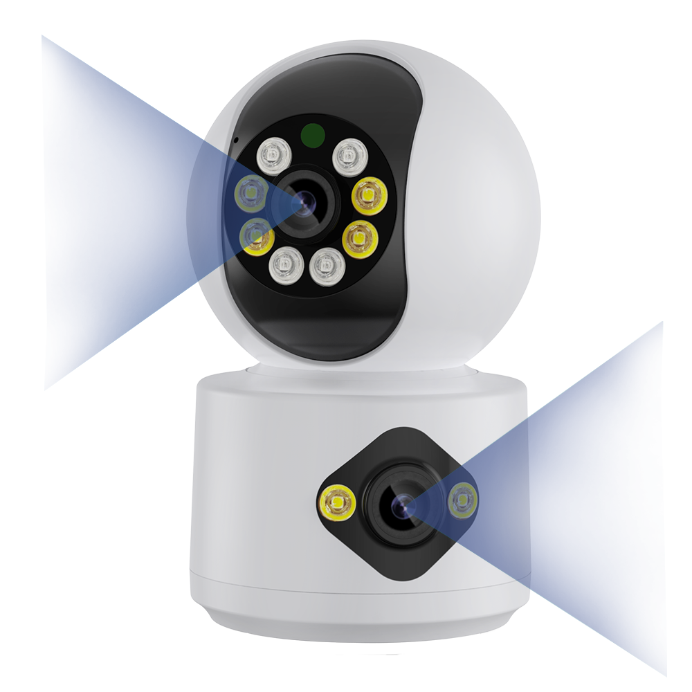 2MP + 2MP Wireless IP-Kamera HD Heimüberwachungskamera Vollfarb-Nachtsicht Gun Ball AI Humanoidenerkennung Home Security