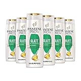 Pantene Pro-V Glatt & Seidig Shampoo Für Widerspenstiges Haar, 6er Pack (6 x 300 ml)