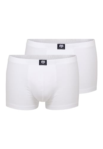 Ceceba Herren Short-Pants, Elastan, Baumwolle, Single Jersey, weiß, Uni, 2er Pack 12