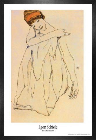 1art1 Egon Schiele Poster und MDF-Rahmen - Die Tänzerin, 1913 (91 x 61cm)