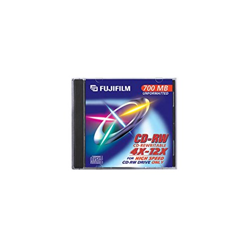 Fuji CD-RW 80 mm Speed 4 x 12 x Gehäuse Kristall 10 mm Pack 10