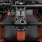 Maßgeschneiderte Auto-Fußmatten aus Leder für Mazda CX-5 2017-2020 2021 2022 2023 2024, Allwetter-Einlagen, komplettes Set, staubdichter Schutz, Teppichmatten-Zubehör,Brown
