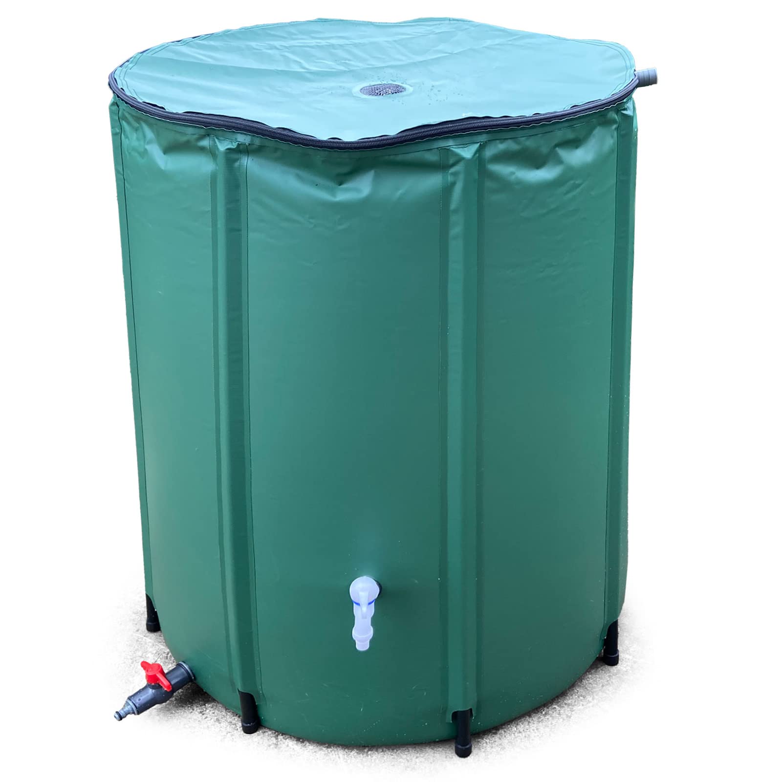 RAMROXX Regenwassertonne Regentonne Wassertank faltbar mit Ablasshahn 98x70cm 380L