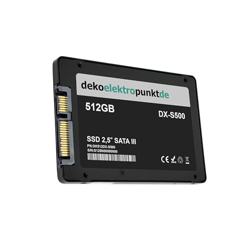 512GB SSD Festplatte Kompatibel für Toshiba Satellite C675D C675D-s7102 C675D-s7103 | SATA3 Solid State Drive 2,5"