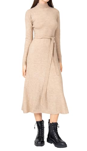 Springfield Damen Dress Kleid, Beige (BEIGE/Camel), Medium