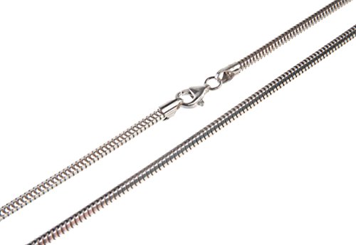 Schlangenkette, achtkant 3mm - 925 Silber, Länge 100cm