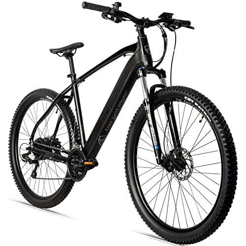 Bergsteiger Cannock 26/27,5/29 Zoll E-Bike mit 250 Watt Motor, Hydraulikbremsen, Aluminium Ebike Mountainbike Herren & Damen, Farbdisplay, Elektrofahrrad mit Shimano 24 Gang-Schaltung