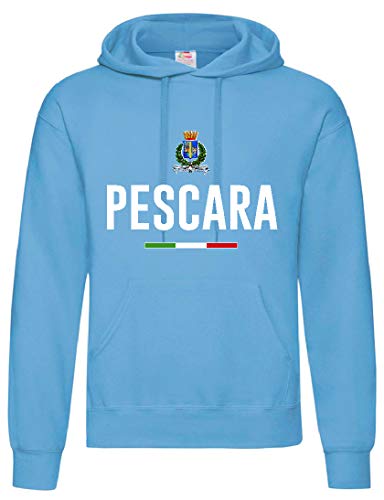 Tipolitografia Ghisleri Sweatshirt Ultras Pescara weißblau/Wappen Tifosi Fußball, türkis, M