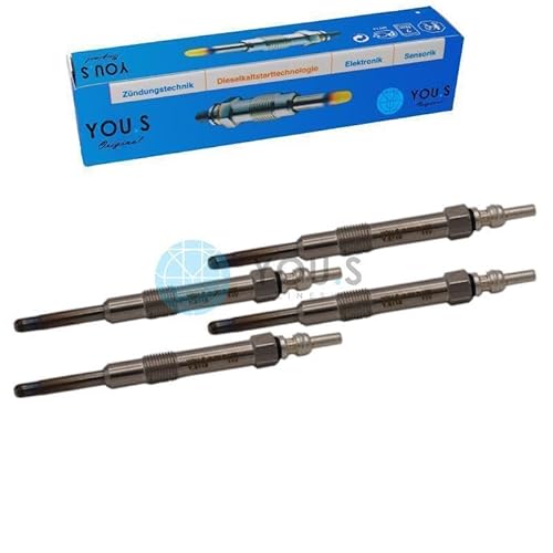 YOU.S Original 55200817 Glühkerzen Länge 109 mm Spannung 11V (4 Stück)