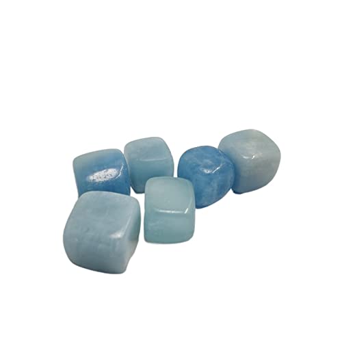 1/3 Stück natürlicher Würfel, Blauer Aquamarin-Stein, Kristall, Fels-Edelstein, Probe, Naturstein, Kristall (Color : One Size, Size : 8-15mm)