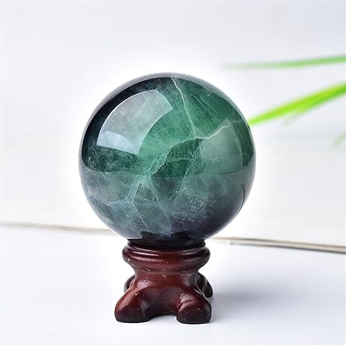 Natürlicher grüner Fluoritball, polierter Globus, Massageball, Aura, exquisiter Stein, Heimdekoration, Souvenirs Raumdekoration (Size : 300-400g)