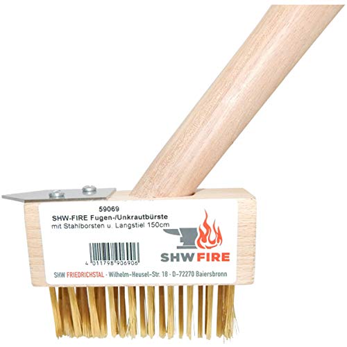 SHW-FIRE 59069 Fugenbürste Unkrautbürste mit Stahlborsten