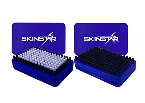 SkinStar Ski Belagsbürsten BaseBrush Synthetic Nylon u. Rosshaar Kombi blau