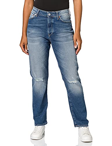 Mavi Damen Leonie Straight Jeans, Blau (Shaded STR 24047), W29/L29