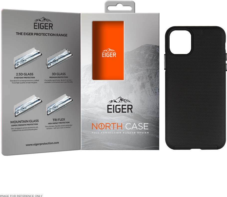 EIGER North Case für Apple iPhone 12/12 Pro (2020) Premium Phone Protection Hardwearing Shock Resistant Easy Port Access Design in Textured Matt Black