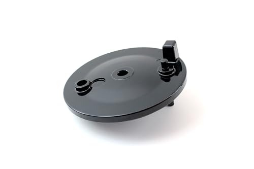 Bremsschild schwarz glänzend gepulvert für hinten ohne Bohrung für Bremslichtkontakt, für Bremsgestänge, Simson