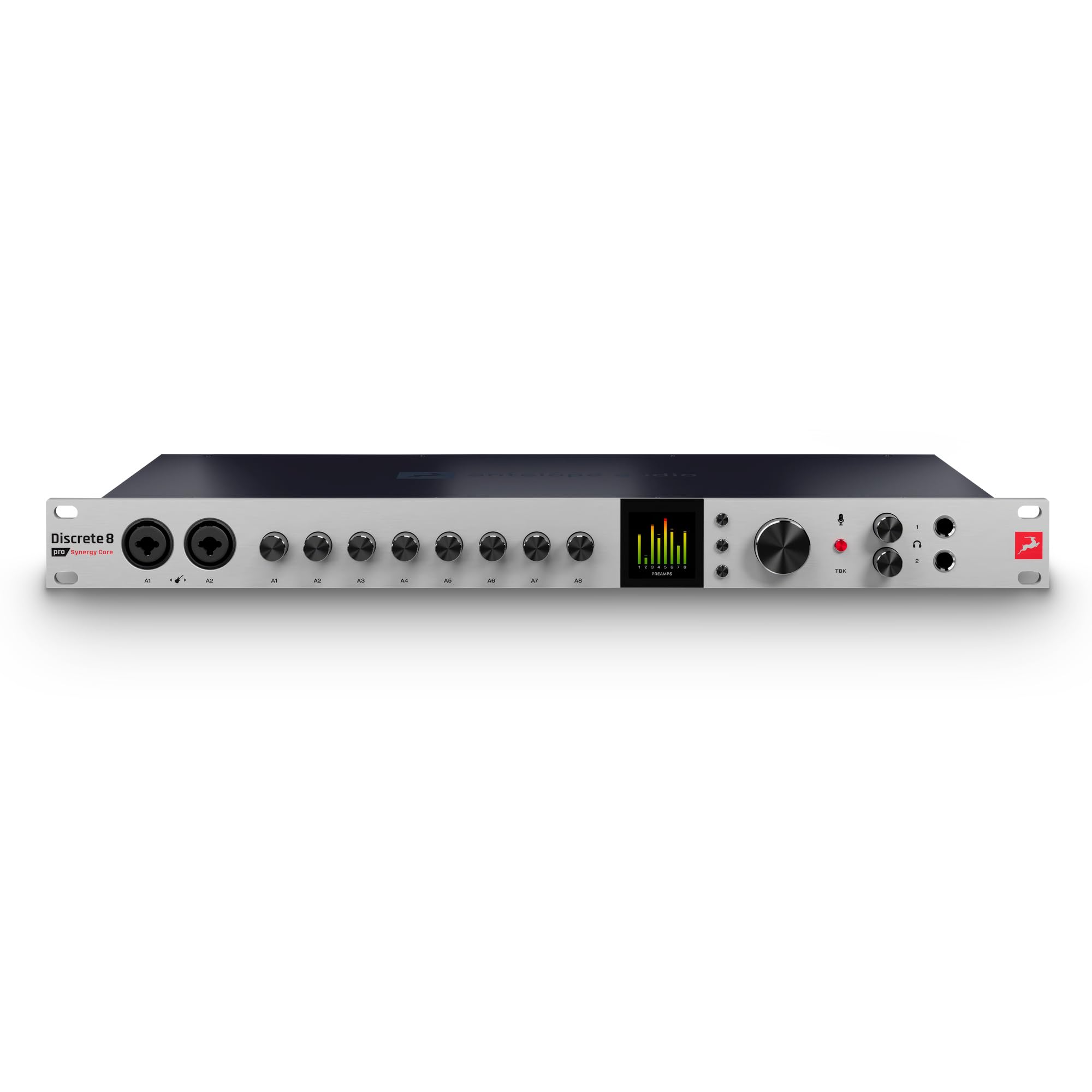 Antelope Audio Diskrete 8 Pro Synergy Core 26x32 Thunderbolt 3 und USB 2.0 Audio-Schnittstelle mit integrierten Echtzeit-Effekten