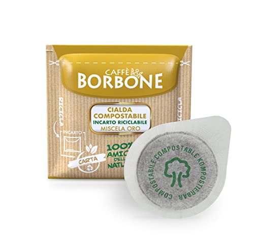 Caffè Borbone Kaffee Kompostierbare Pods, Recyclebare Verpackung, Gold Mischung - 150 stück - Kompatibel mit ESE System Papier Pads 44 mm