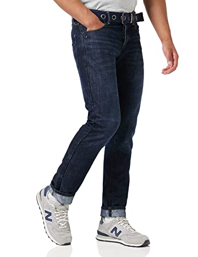 Enzo Herren Ez384 Straight Jeans, Blau (Dark Stonewash DSW), 30W / 30L