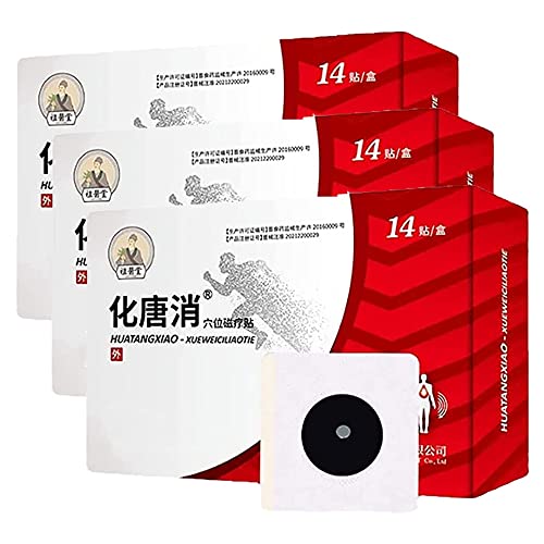 Hua Tang Xiao Akupunkt-Aufkleber, Huatangxiao Akupunkt-Druckstimulationspflaster, Fußpflaster zur Zuckerkontrolle für Frauen und Männer (3Karton)