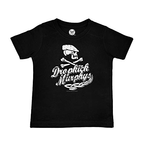 Metal Kids Dropkick Murphys (Scally Skull Ship) - Kinder T-Shirt, schwarz, Größe 128 (8-9 Jahre), offizielles Band-Merch